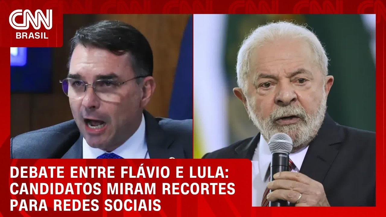 Lula e Fl&aacute;vio Bolsonaro v&atilde;o a debate na TV de olho em redes sociais; veja an&aacute;lise | CNN AGORA
