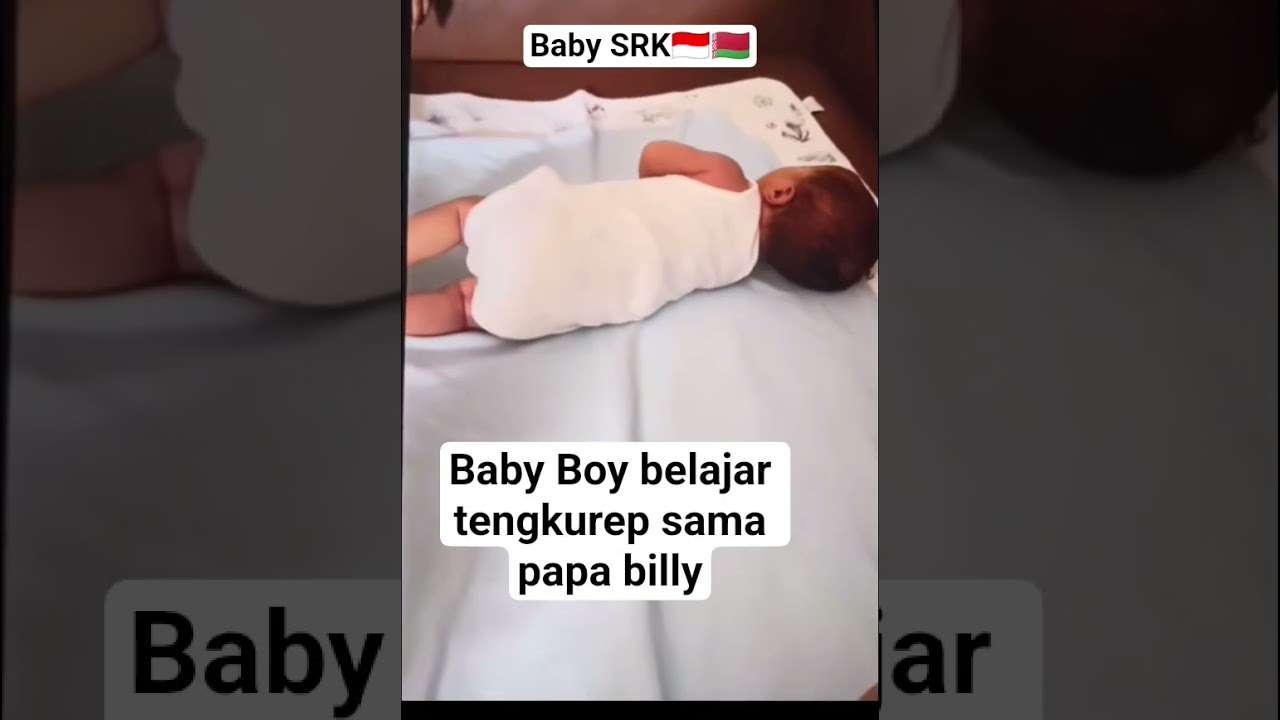 Baby Boy SRK🇮🇩🇧🇾 belajar tengkurep sama papa Billy #billysyahputra #vikakolesnaya