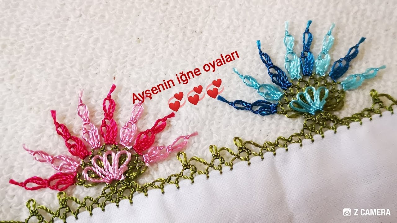 289.model İşlemesi çok zevkli çok siparis alan iğne oyası modeli anlatımlı yapılışı 📣