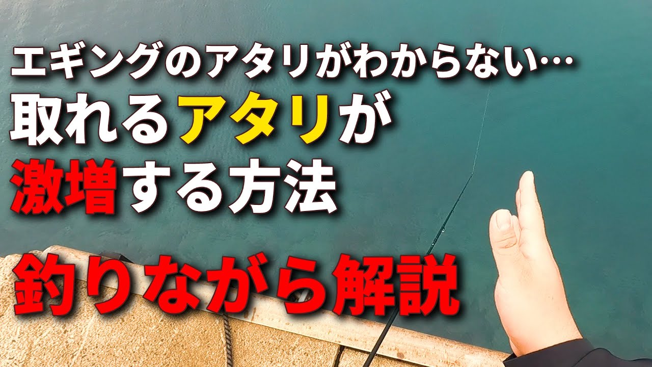 エギングで取れるアタリが劇的に増える超簡単な方法を、釣りながら解説します。