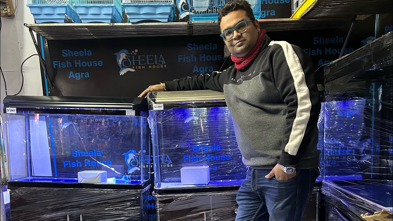 Unboxing Sobo 2.5 ft , 3 ft , 4 ft Fish Aquarium @Sheela Fish House Agra
