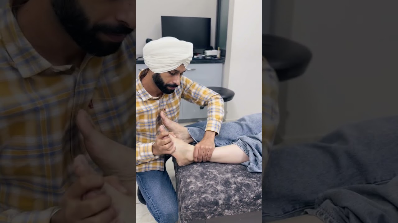 Ankle Pain Adjustment Done By Deep Chiropractor Ludhiana 