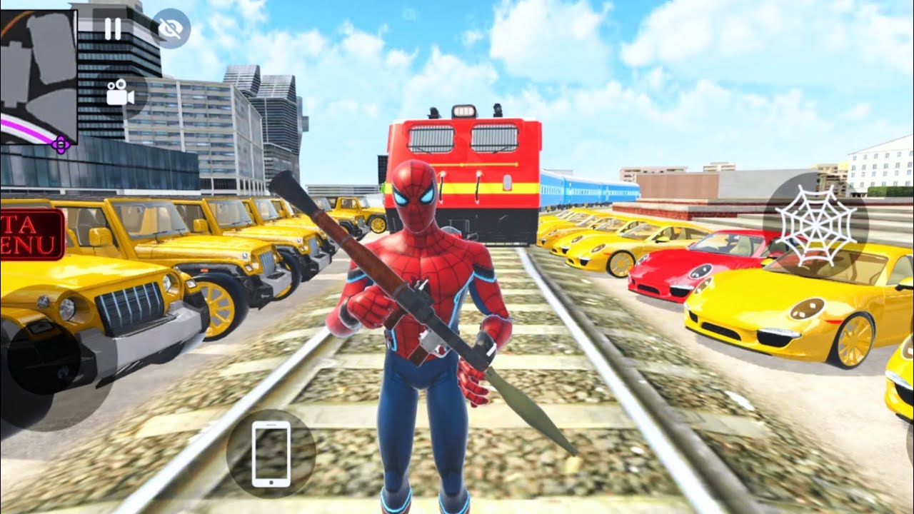 🚨💥Spider man buys new train 💥 and destroys franklin city 😱💥 | 🚓🚨Indian theft auto simulator 💥|