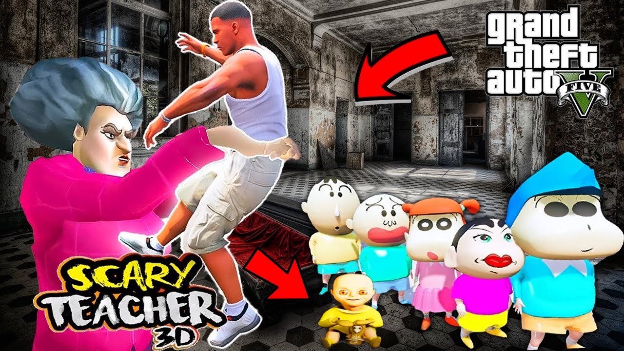 Franklin and Shinchan Take Revenge With Scary Teacher for Save Avengers in GTA V | TAMIL | Avengers