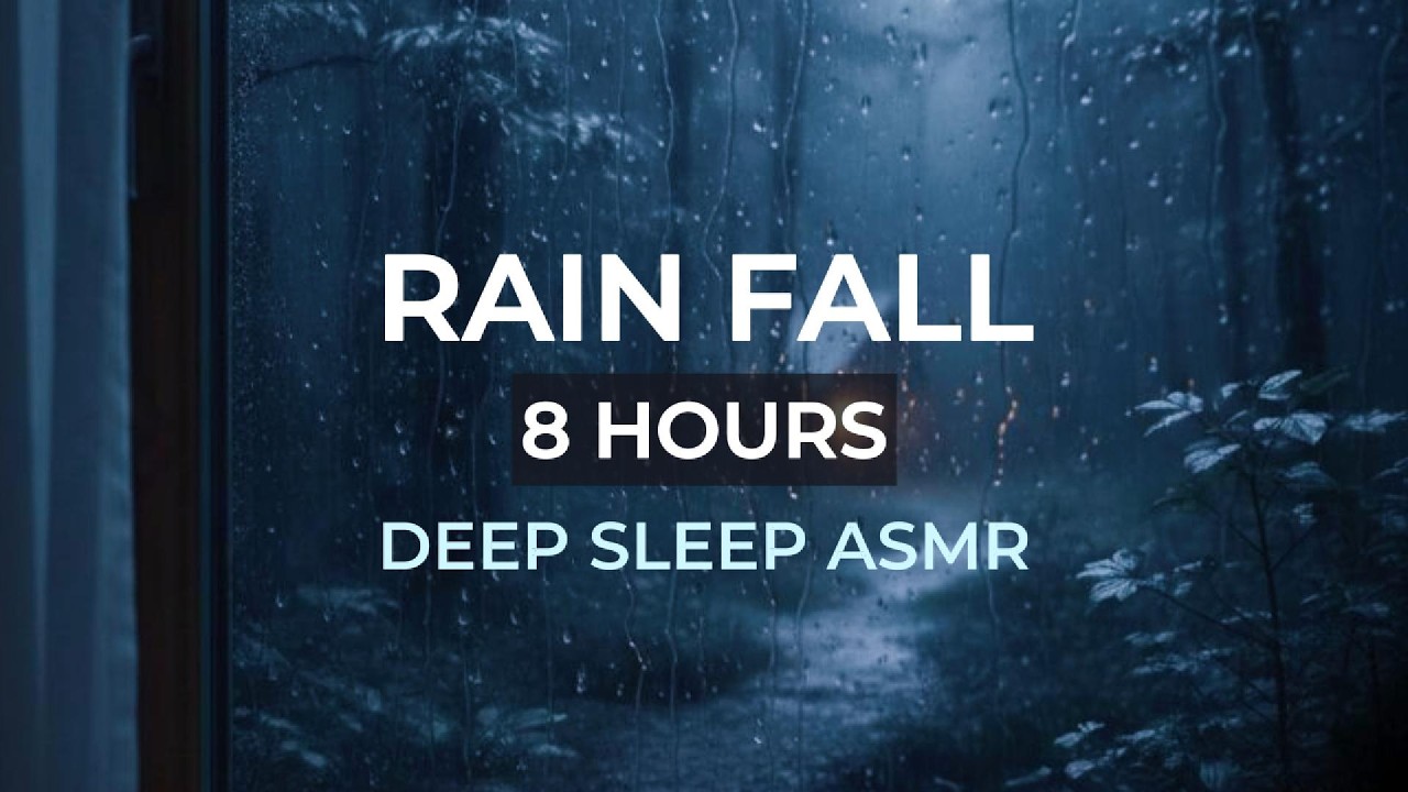 8 Hours Gentle Rainfall – Dark Screen for Deep Sleep