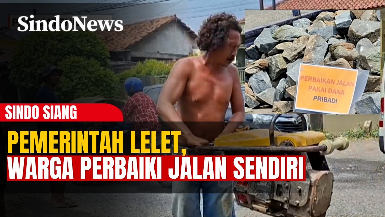 Geram Jalan Rusak, Warga Perbaiki Mandiri | Sindo Siang | 12/02