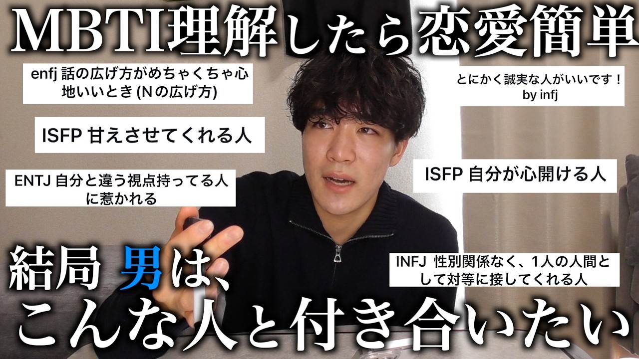 MBTIを完全に理解すれば、全ての恋愛はうまくいくのです。
