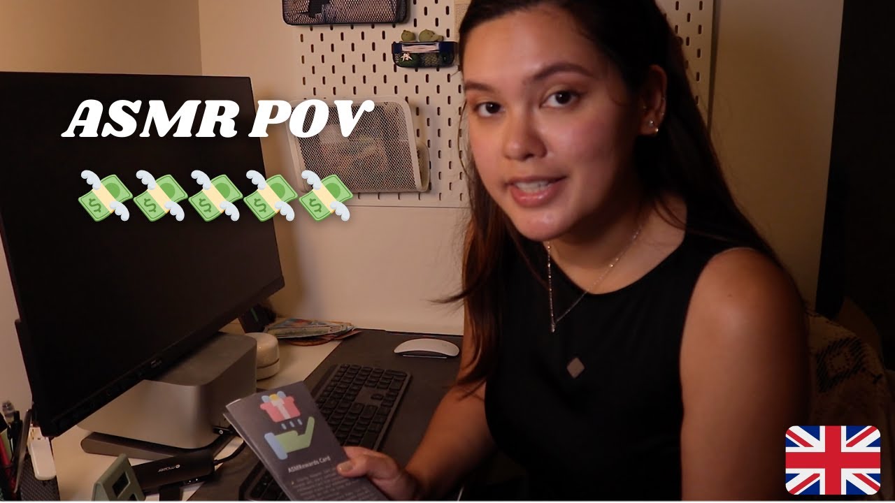 ASMR Bank Roleplay 💸 | Counting money, typing, paper soundzzzz