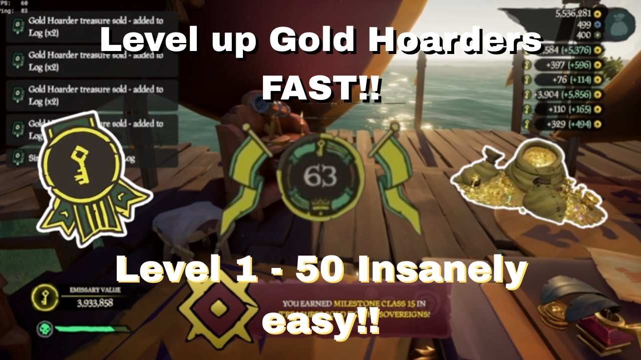 How to level up Gold Hoarders insanely fast!! | Sea of Thieves