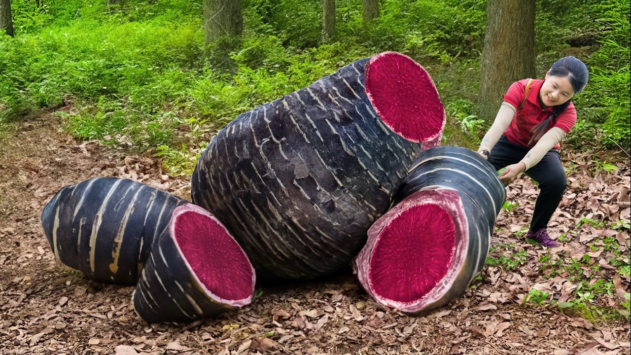 Harvesting 1000+kg Wild Brown Yam In The Forest Goes To Market Sell | Ella - Free Bushcraft