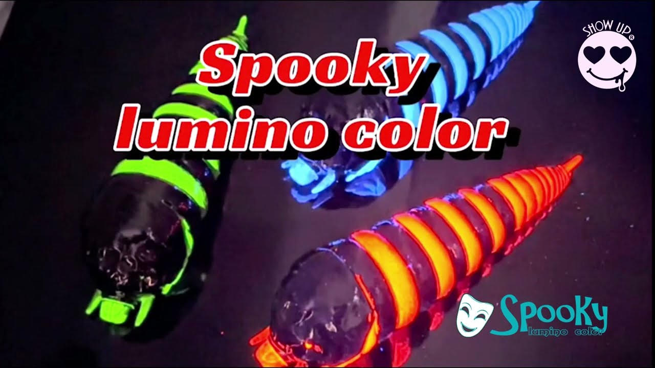 【SHOW UP】Spooky lumino color Painted on Mothra the catapillar.