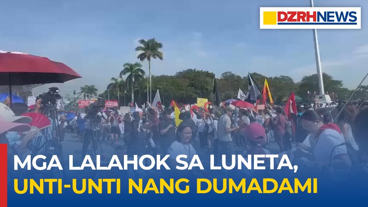 Mga lalahok na rallyista para sa Baha sa Luneta 2.0, unti-unti nang dumadami