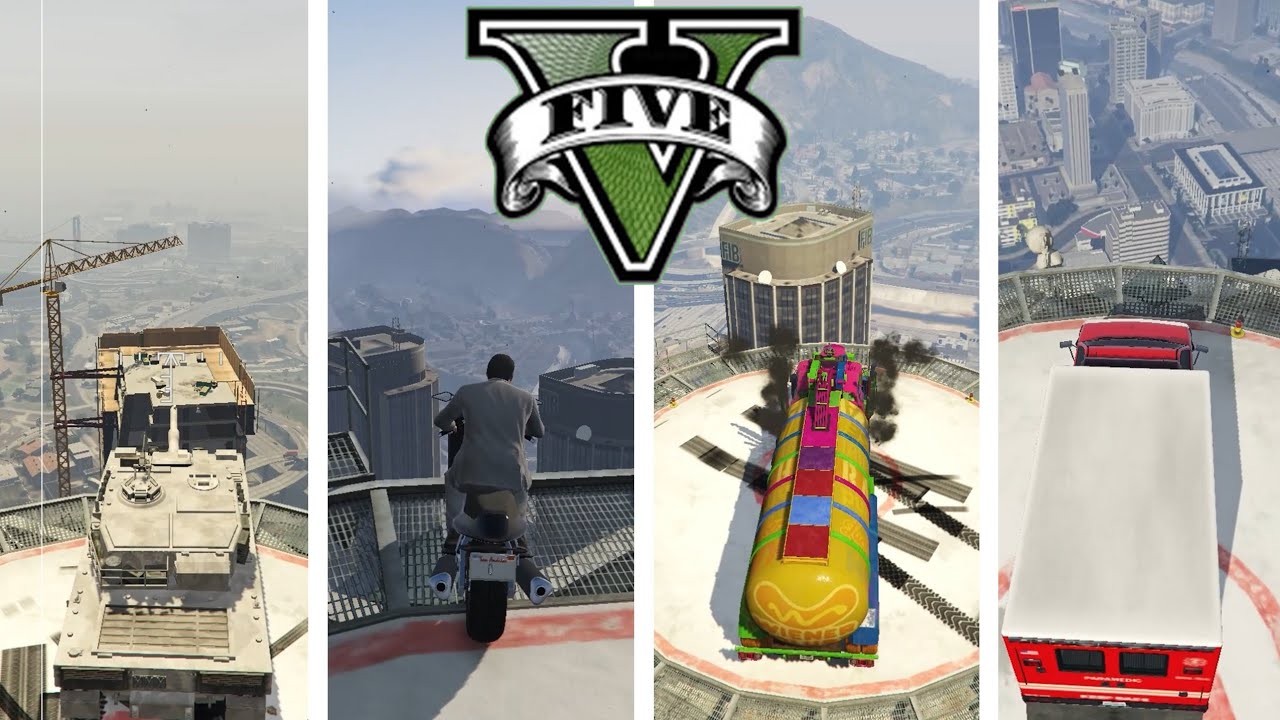 Dropping Objects From The Highest Point in GTA V!🚗