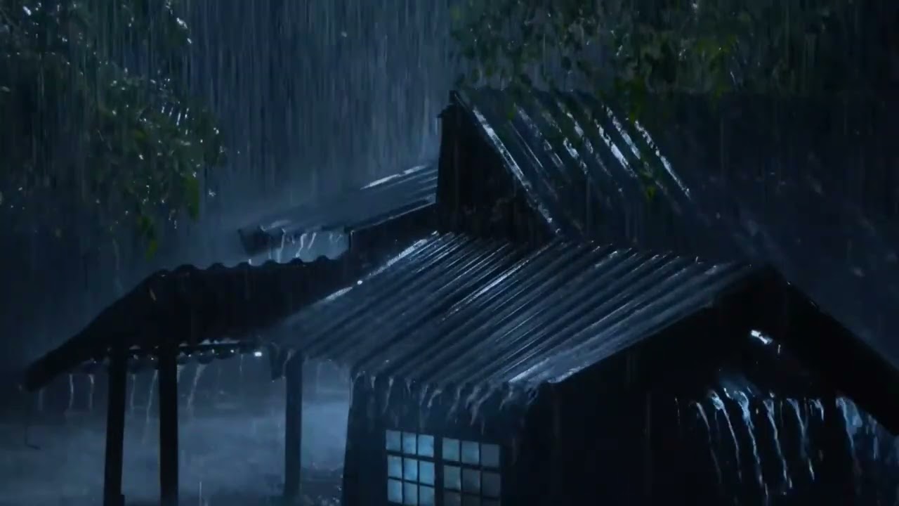 FALL ASLEEP In 3 mins “Relaxing Rain on Tin Roof with Distant Thunder |  Sleep Sounds