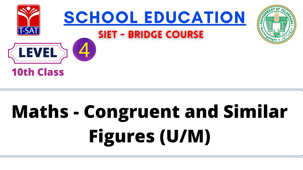 SIET Bridge Course || L4 (10th - U/M) | Maths - Congruent and Similar Figures
