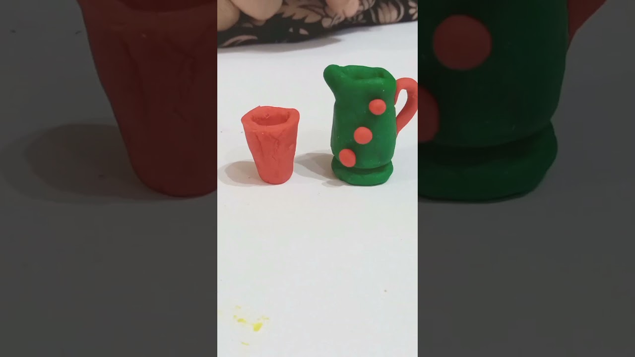 How to Make Clay Jug With Glass | DIY Art | #shorts #youtubeshorts #ytshorts #viralshorts