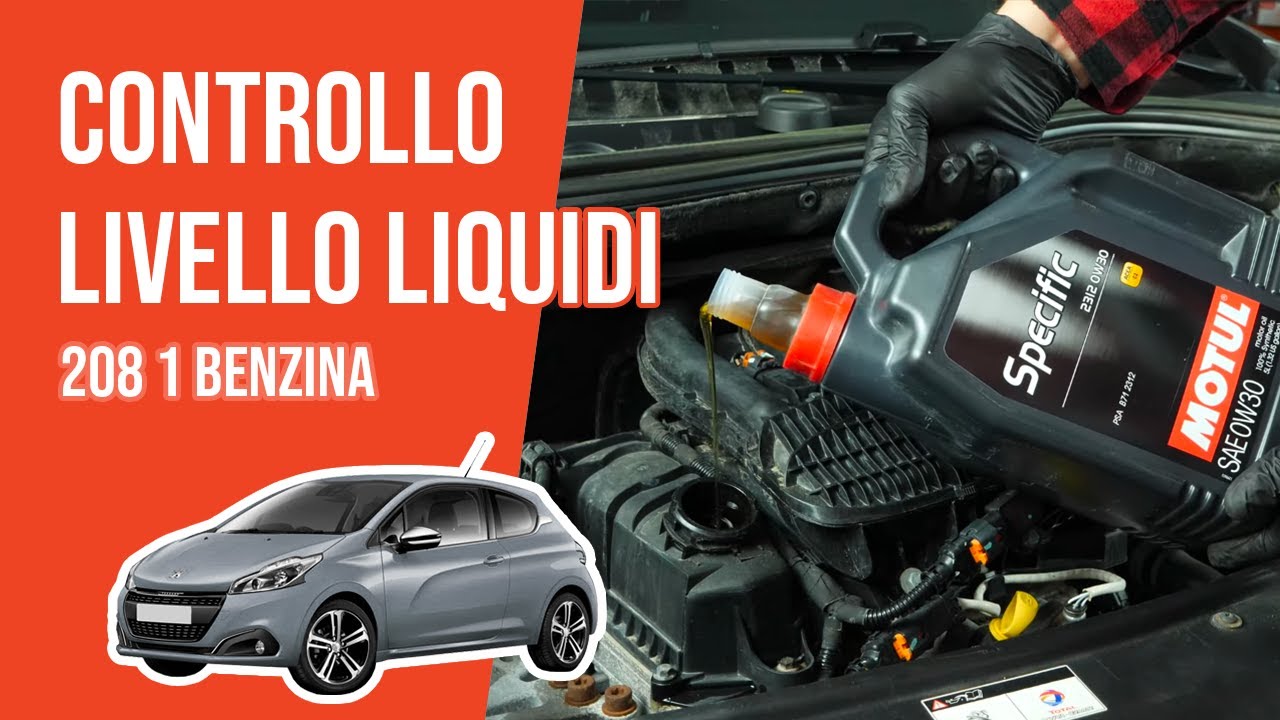 Controllo e rabbocco livello liquidi PEUGEOT 208 1 1.2 PURETECH 📏