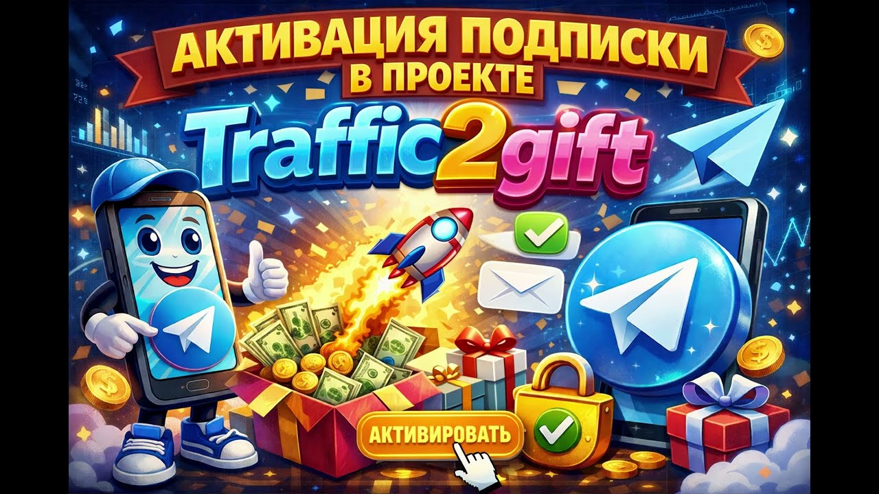 #Traffic2gift         Активация подписки в проекте Traffic2gift