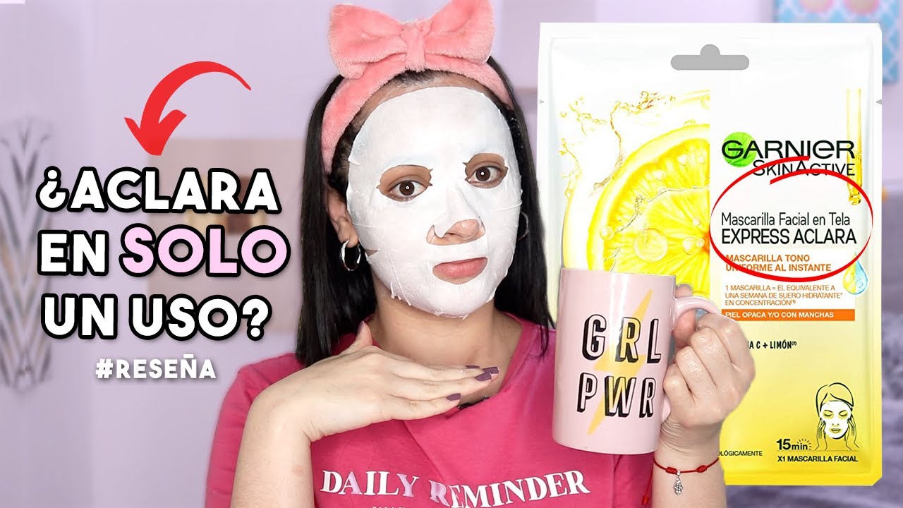 ¿La Mascarilla que Aclara tu piel el 1 DIA? #Reseña *Mascarilla Express Aclara Garnier Vitamina C*