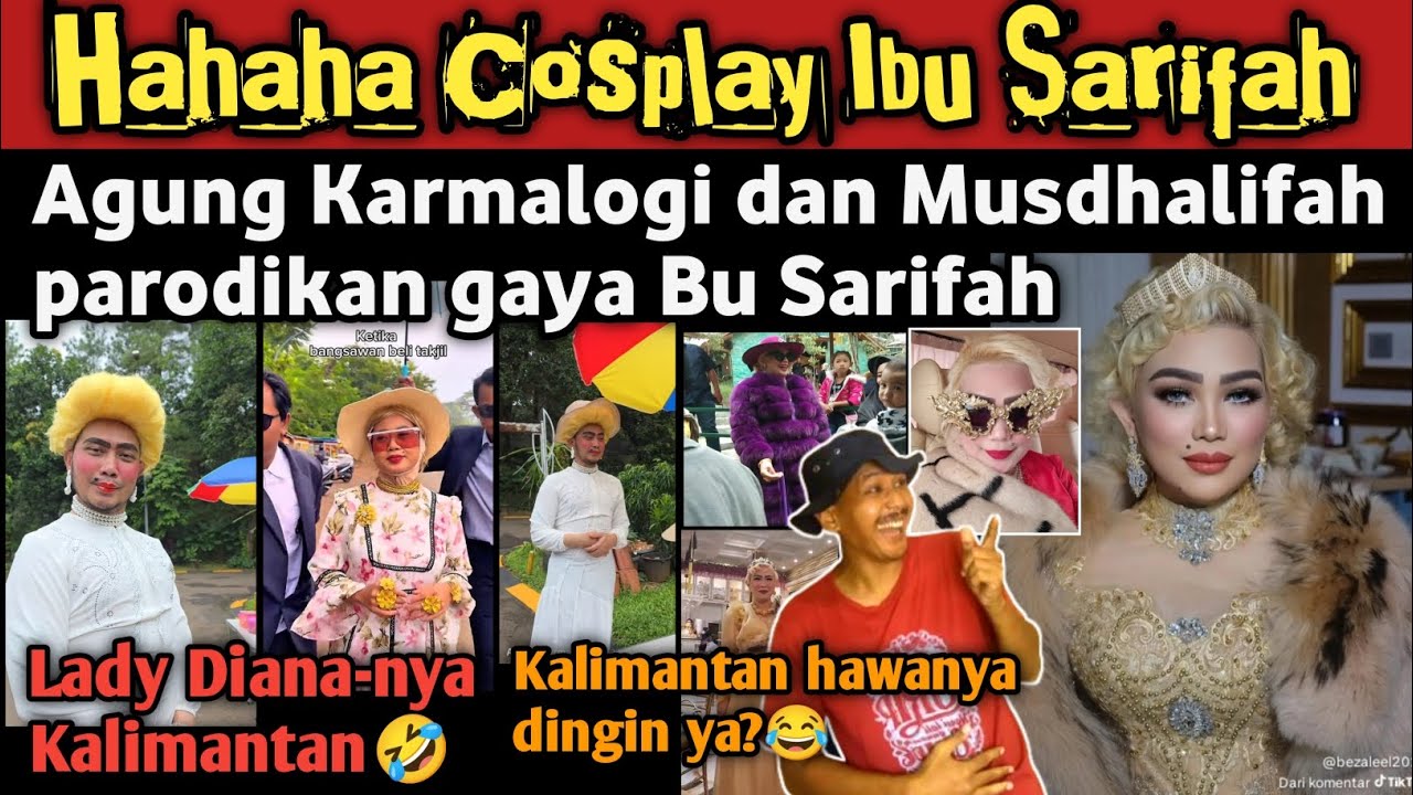 Hahaha Parodi Outfit Ibu Sarifah Suraidah, Netizen: Kalimantan dingin ya Bu??