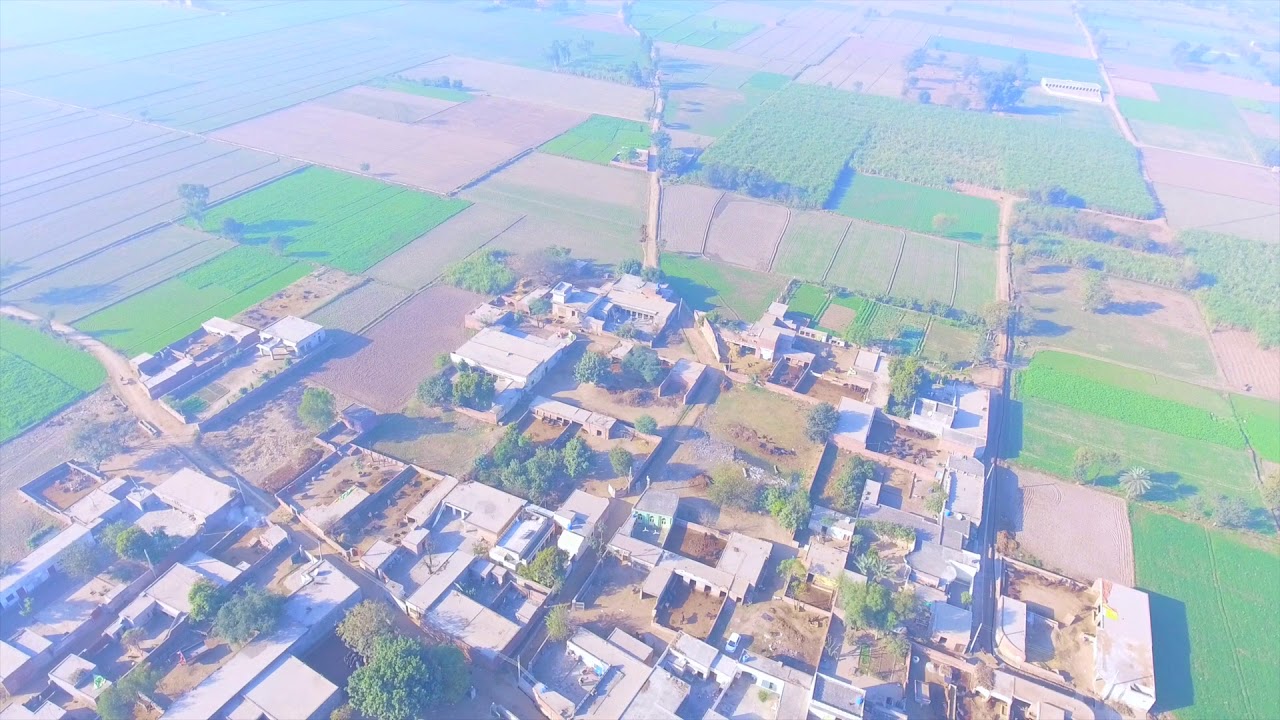 Aerial view of Ahmedpur Chattha Hafiz Abad, Pakistan