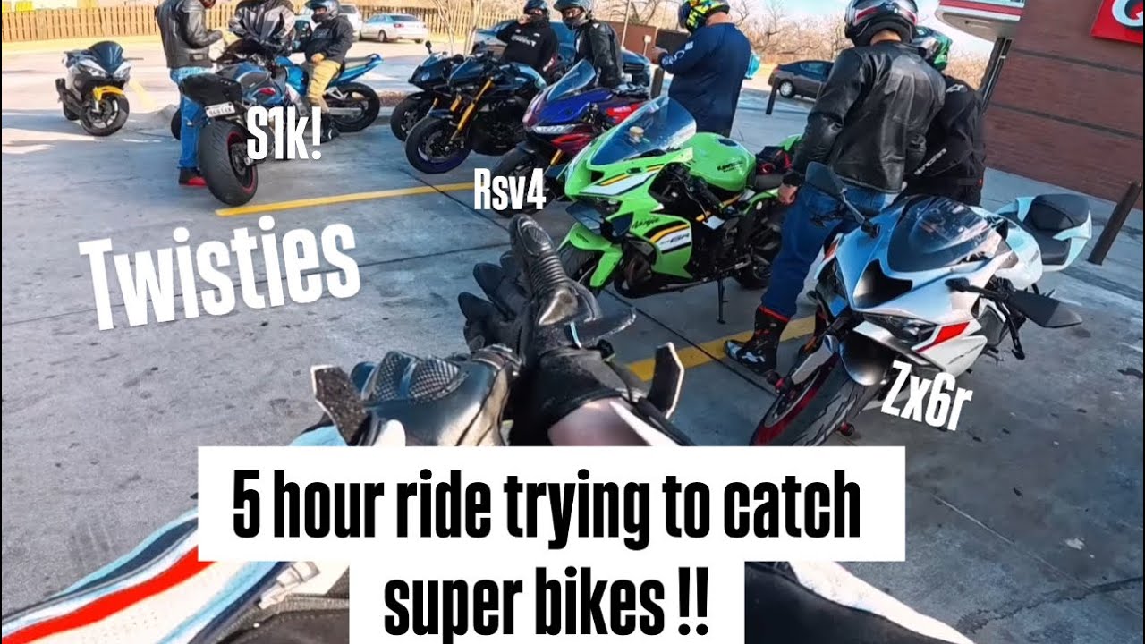 Chill ride turns into 5 hour of trying to catch liter bikes!! (Rsv4, mto10, s1k, zx6r)