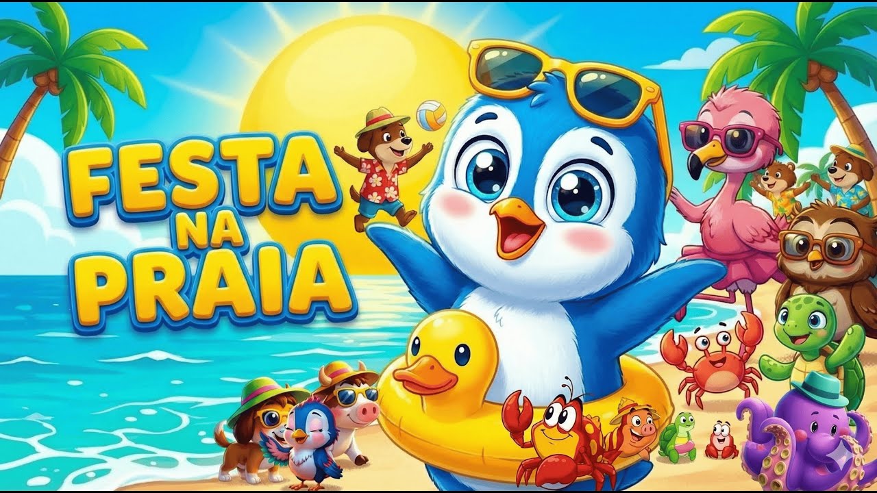 FESTA NA PRAIA COM OS ANIMAIS 🏖️🐧 | Dança Infantil | Cantar e Aprender Kids