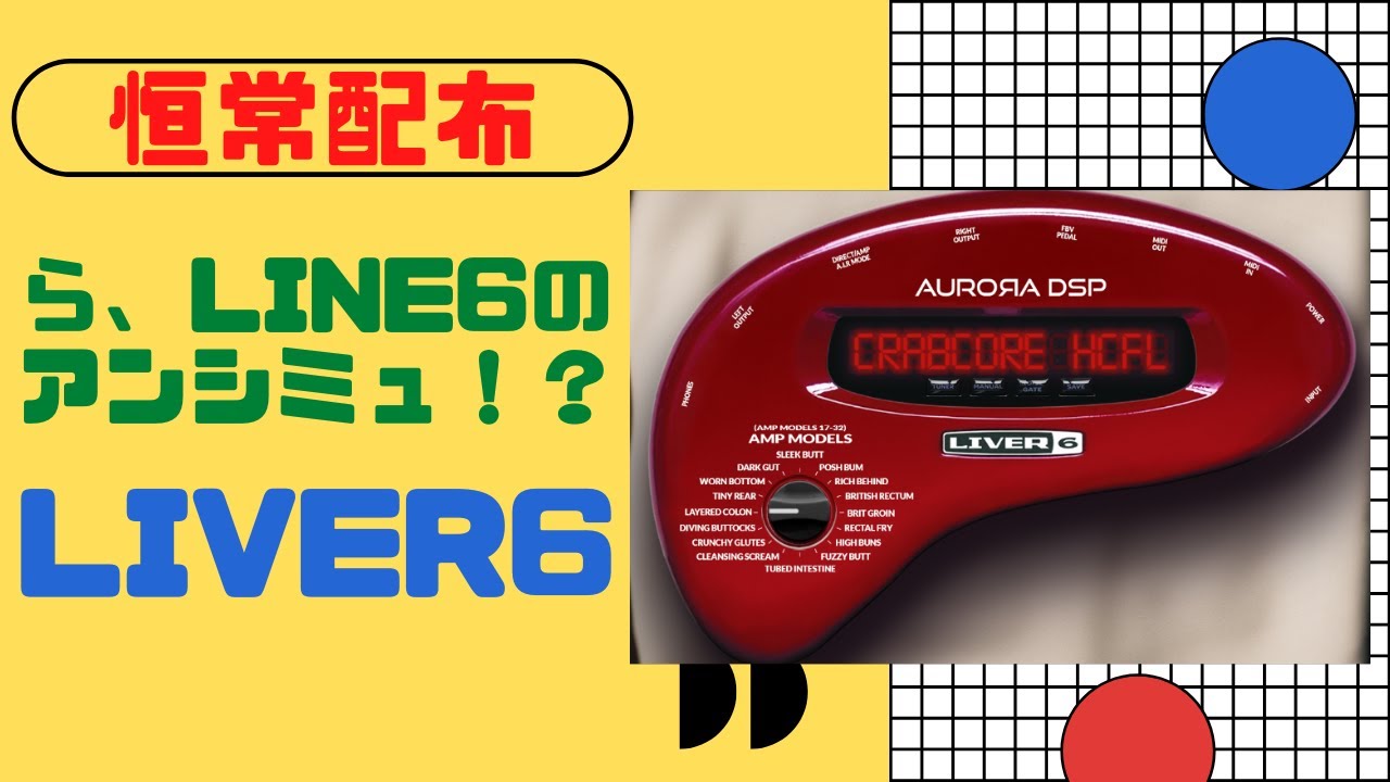【恒常配布】LIVER 6 00年代ギターキッズのマストアイテムのアンプシミュレーター！