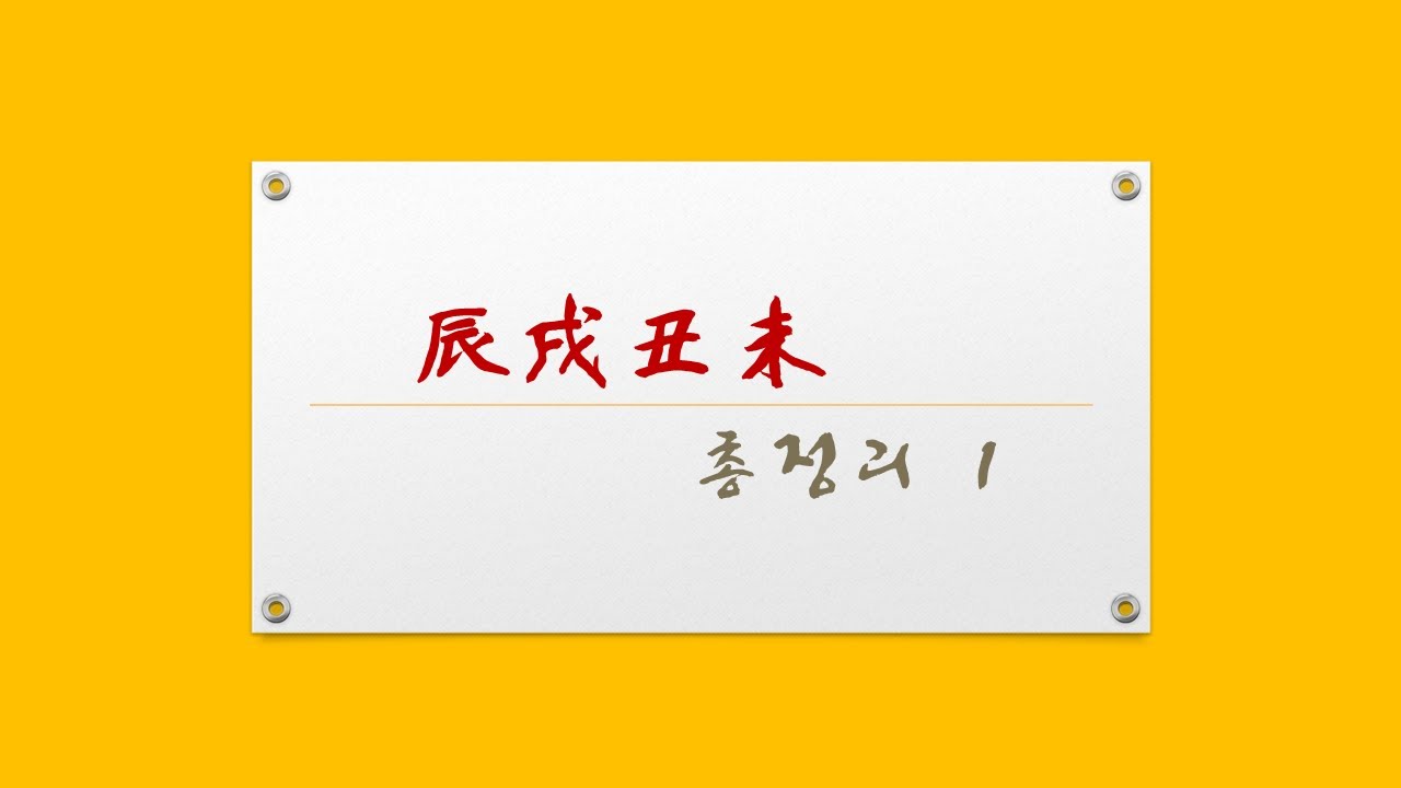 진술축미 총정리1