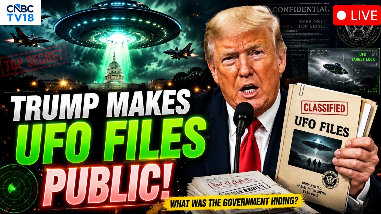 WATCH LIVE: Donald Trump's Speech As Pentagon Releases UFO Files | Area 51 Details Out? | N18G
