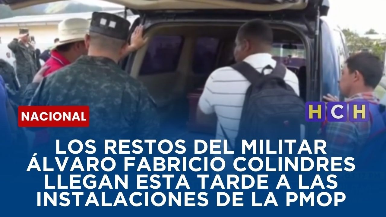 Los restos del militar Álvaro Fabricio Colindres llegan esta tarde a las instalaciones de la PMOP