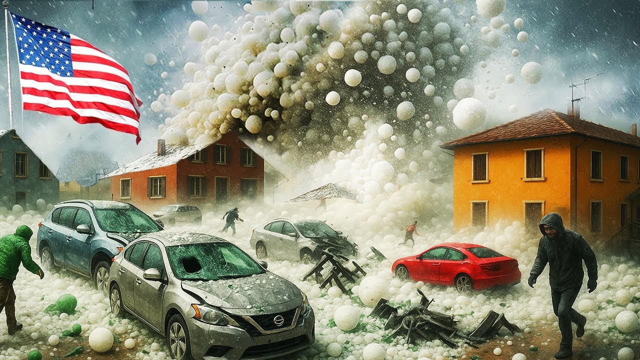 CHAOS in FLORIDA, USA ! Powerful Hailstorm DESTROYS Homes & Vehicles in TAMPA