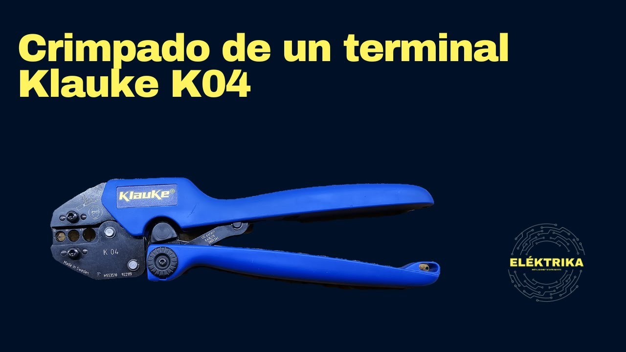 Crimpado de un terminal. Klauke K04