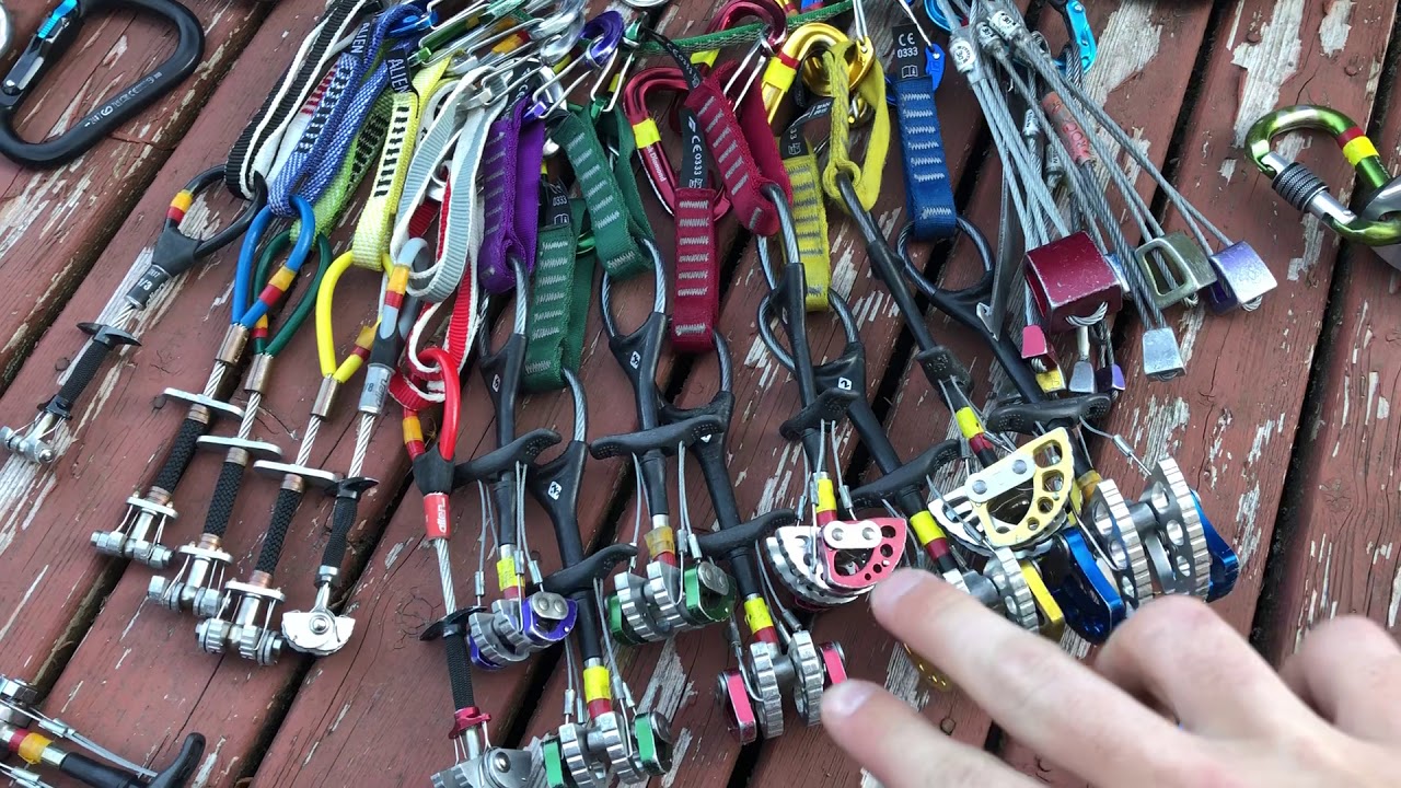 Basic sport and trad climbing gear for Washington