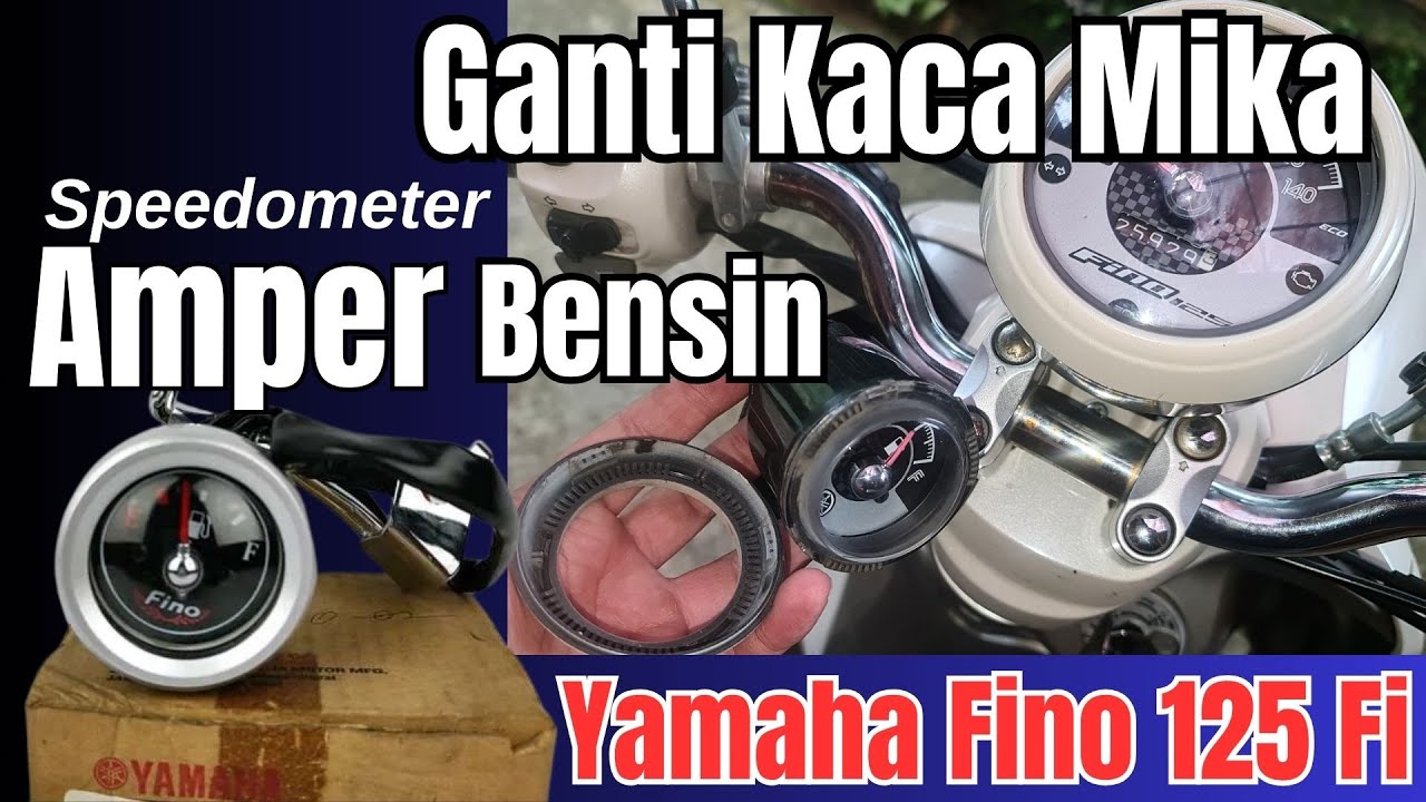 Cara Mengganti Kaca mika Speedometer amper Bensin Yamaha Fino 125 fi Bluecore