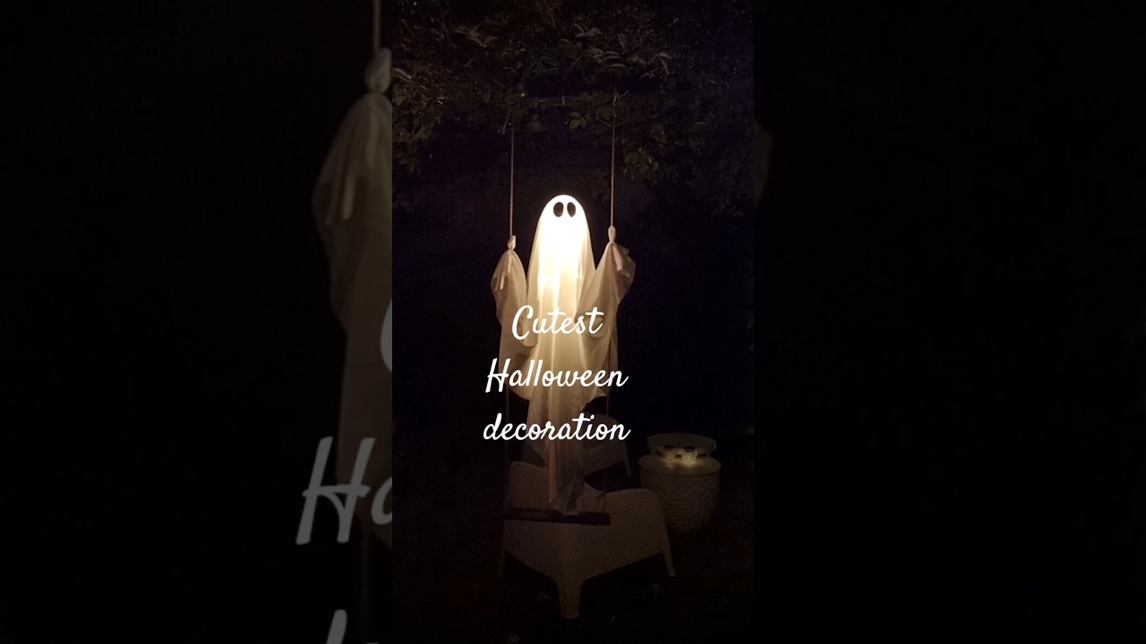 👻 Mein kleiner Geist ist einfach die s&uuml;&szlig;este Halloween-Deko! #halloween #diy #halloweendecor #ghost