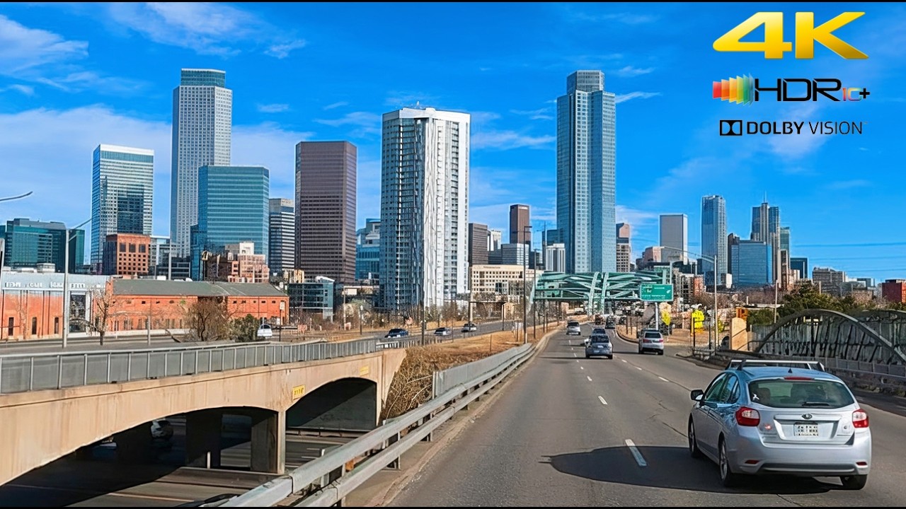 Denver Colorado 4K - Mile High City - Driving Downtown