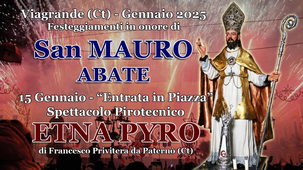 FUOCHI D'ARTIFICIO VIAGRANDE (Ct) 2025 - SAN MAURO ABATE - ETNA PYRO #nightshow #fire #ETNAPYRO