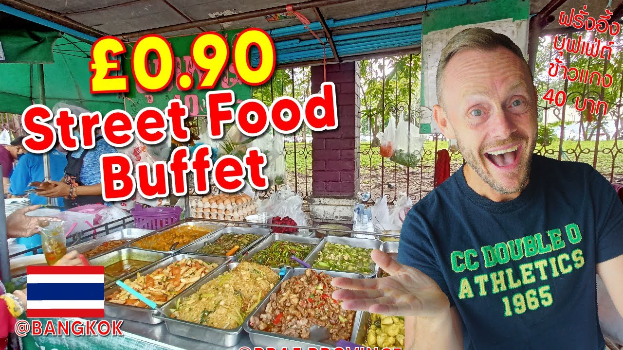 Is this The CHEAPEST All You Can Eat Thai Buffet Ever? - Bangkok Street Food - Only 40THB