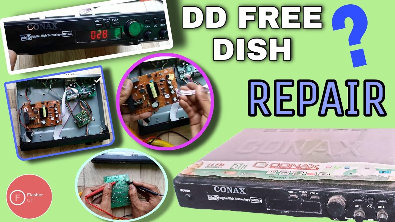 DD FREE DISH MPEG-2 SET TOP BOX REPAIR || Flasher UT