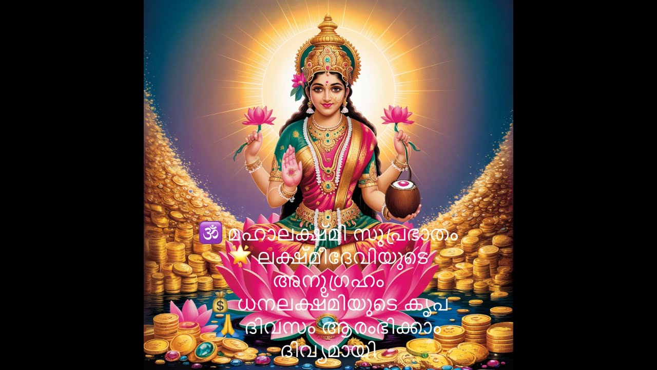 🌸 മഹാലക്ഷ്മി സുപ്രഭാതം | Mahalakshmi Suprabhatam | Lakshmi Devi Morning Chants | 🎵