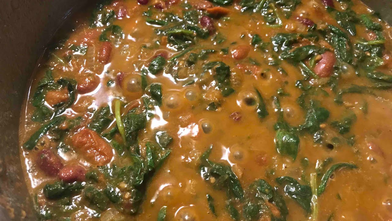 Spinach and beans suugo aad umacan 😋😋