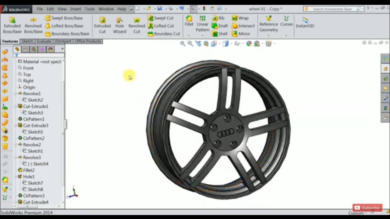 solidwork alloy wheel in Tamil