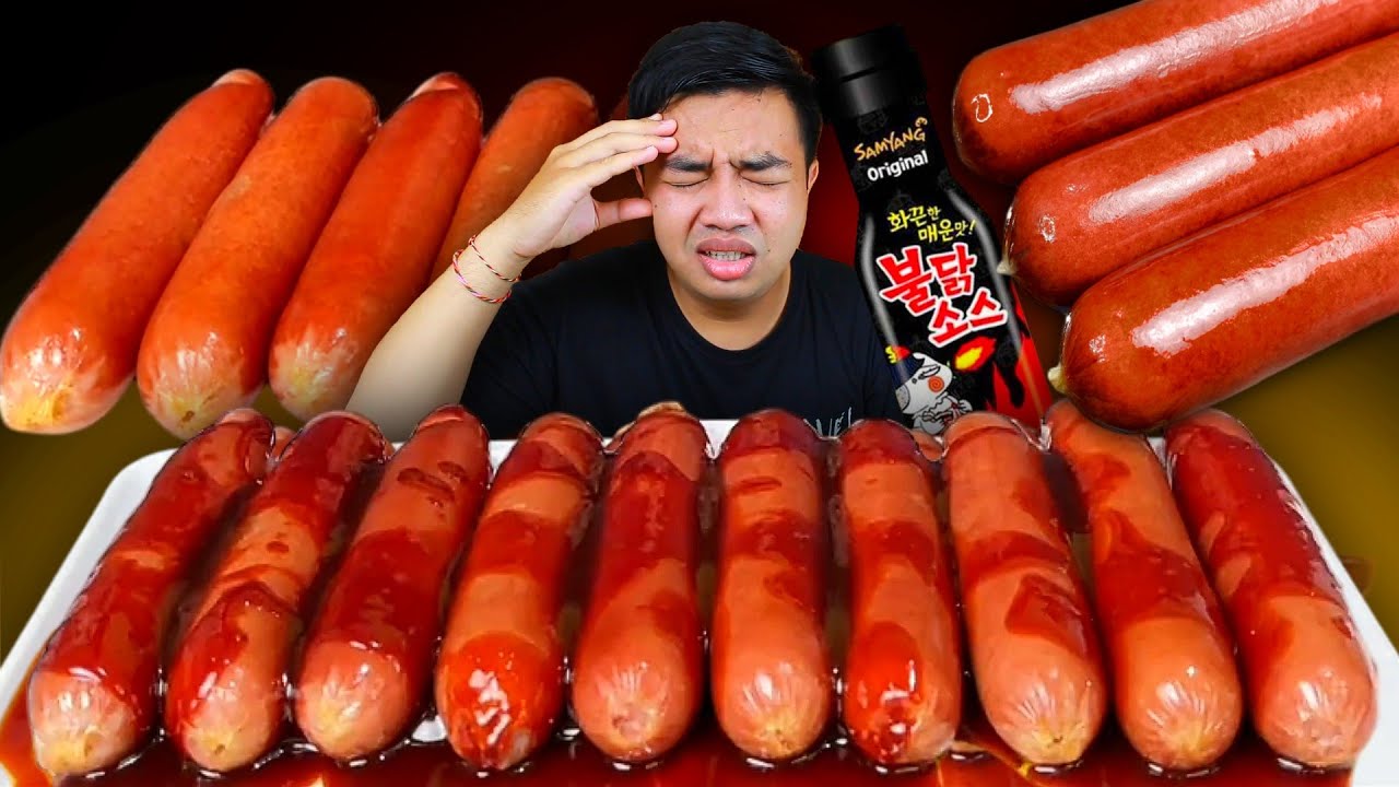 WOW 😱 MUKBANG SOSIS KEJU MONCROT INDOMARET SIRAM SAOS SAMYANG PEDAS