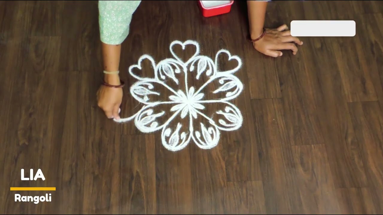 rangoli by lia / daily simple kolam / cute and small kolam / best small kolam for rangoli