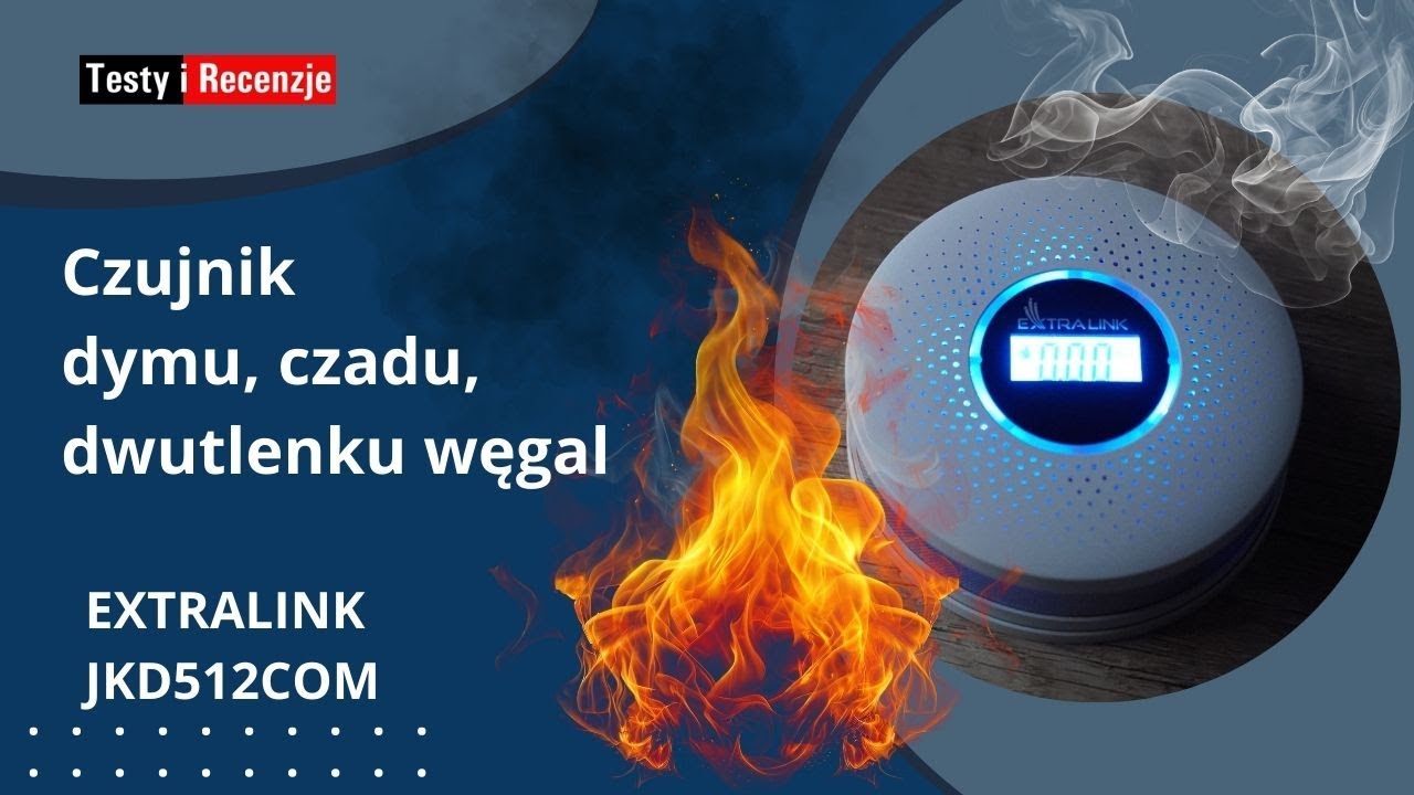 Czujnik dymu, czadu, dwutlenku węgal EXTRALINK model JDK512com