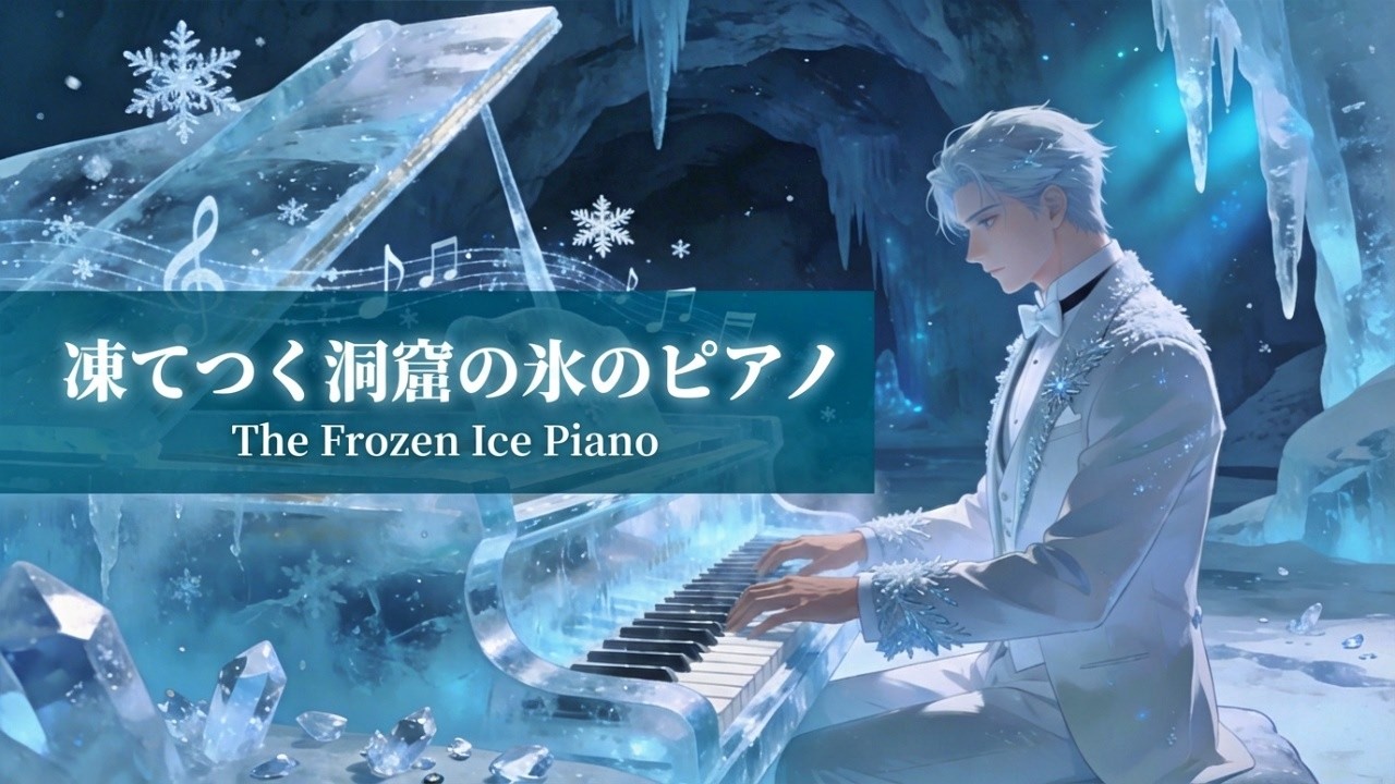 【氷のピアノ/作業用BGM】凍てつく洞窟の幻想曲 | 静寂と集中 | Ice Piano & Frozen Cave Fantasia