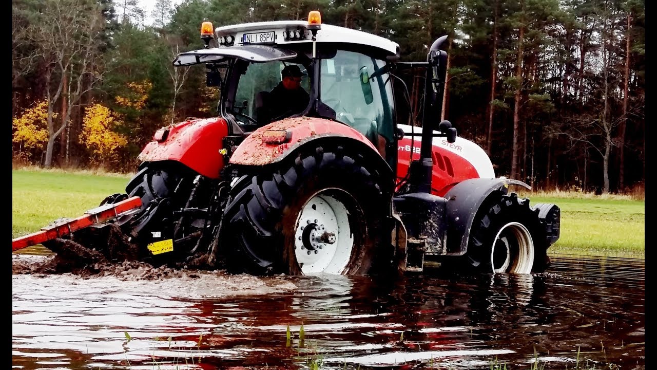 Zatopiony STEYR 6220 - WTOPY, BŁOTO, BAGNO, WODA - Melioracja #4 (STUCK in MUD)