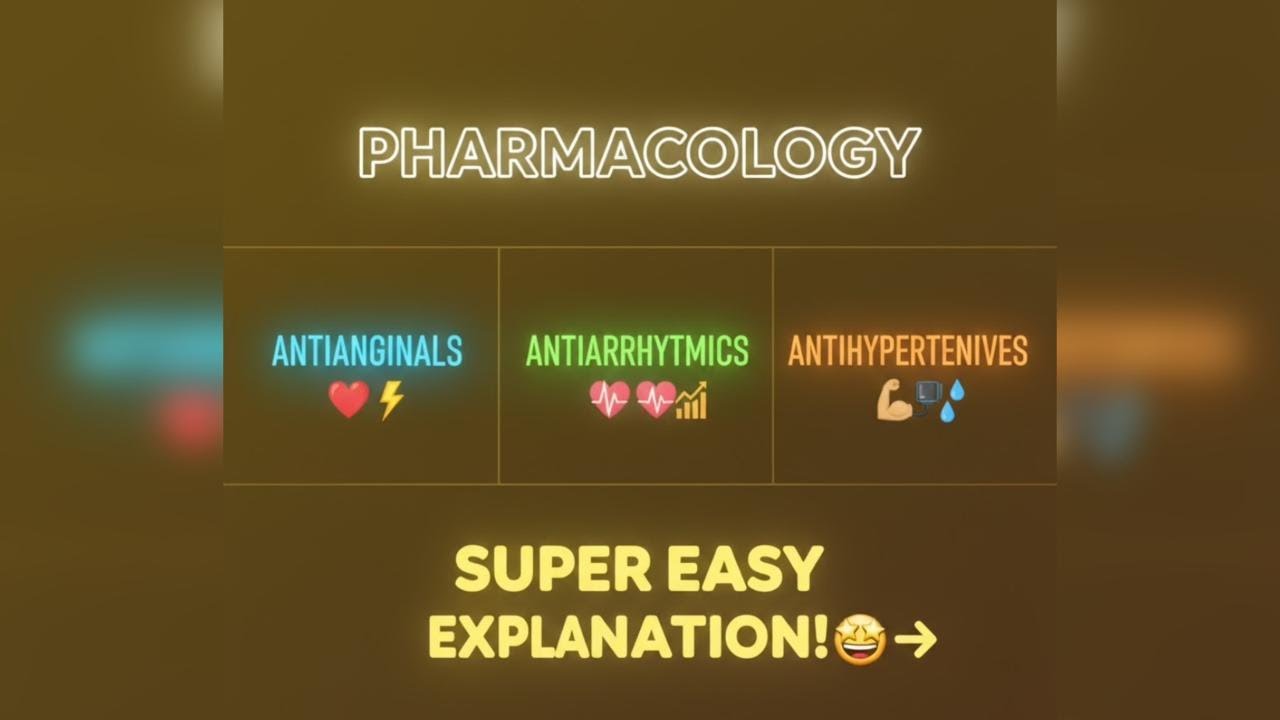 Antianginals , Antiarrhythmics & Antihypertensives | Pharmacology #medical #pharmacology #drugs
