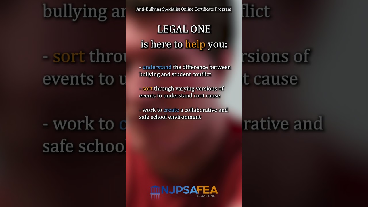 LEGAL ONE Anti-Bullying Specialist Snapshot